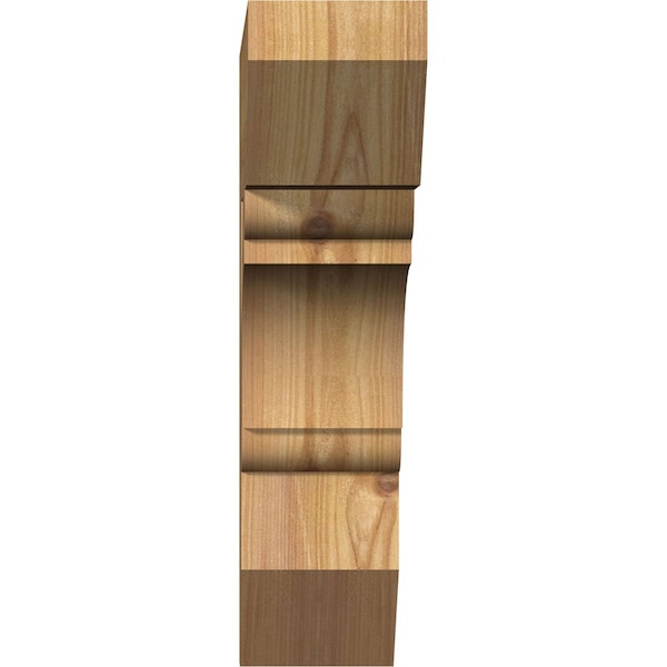 Olympic Slat Smooth Bracket, Western Red Cedar, 3 1/2W X 14D X 14H